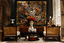 A Lotus Flowers Wall in Monumental Italian Frame
