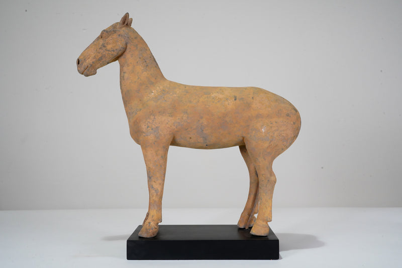 Han Dynasty Horse on A Metal Stand