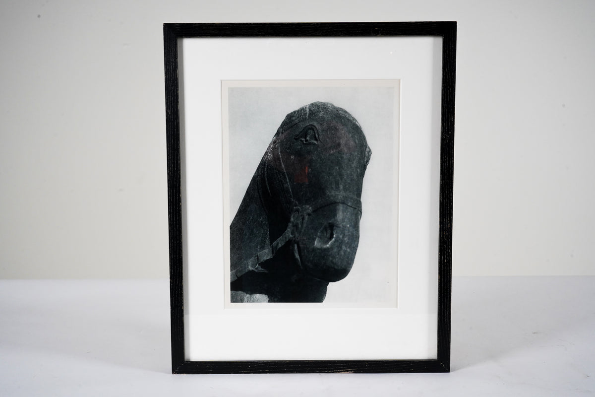 A Photo of a Stone Horse