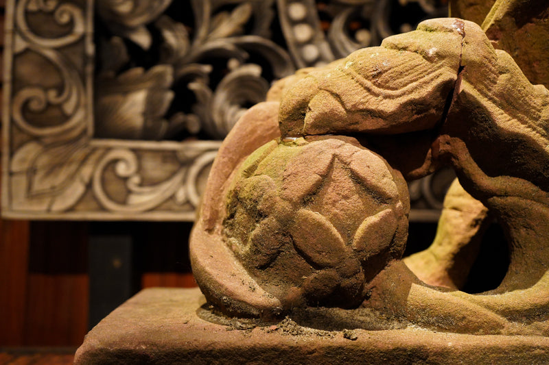 A Chinese Sandstone Fu Dog