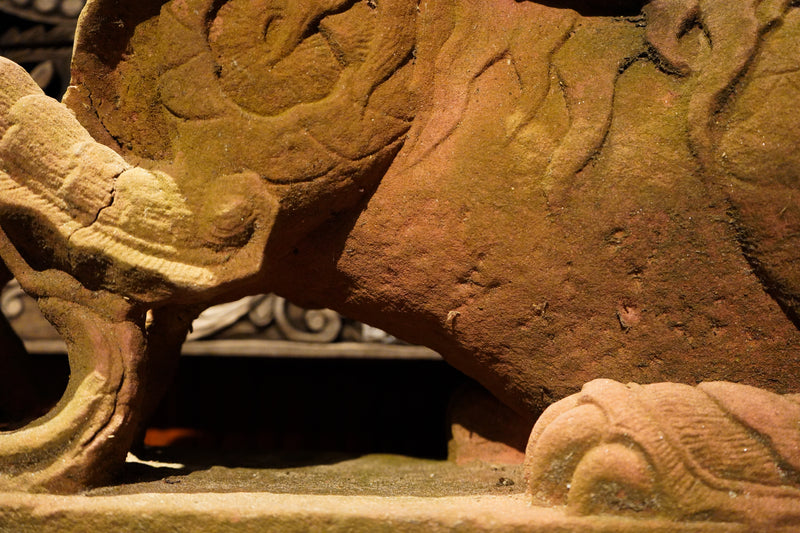 A Chinese Sandstone Fu Dog