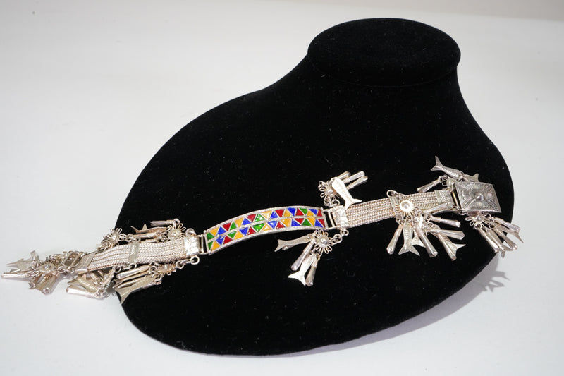 A Thai Akha-tribe style silver bracelet