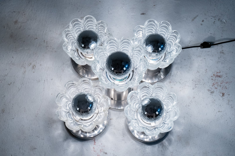 A Czech Glass Flush Mount Ceiling Fixture