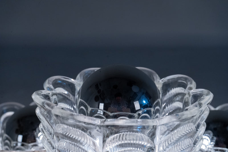 A Czech Glass Flush Mount Ceiling Fixture