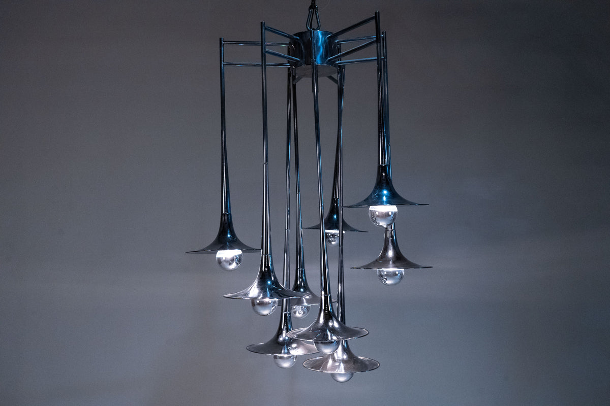 A French Trumpet Chandelier