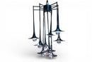 A French Trumpet Chandelier