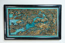 A Chinese Gilt Fretwork Panel