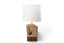 An Indian Vintage Stone  Alcove Lamp