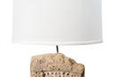 An Indian Vintage Stone  Alcove Lamp
