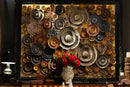 A Lotus Flowers Wall in Monumental Italian Frame