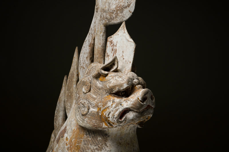 A Pair of Tang Dynasty (618-907 CE) Pottery Earth Spirit Figures