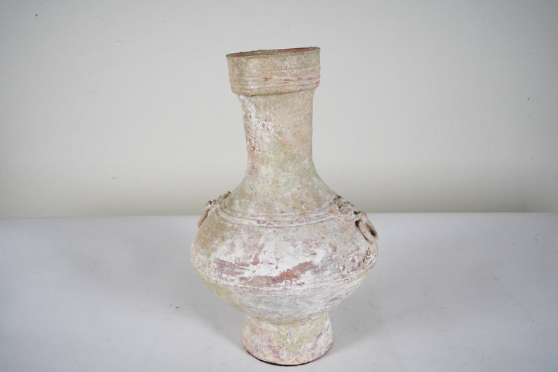 A Tall-Necked Han (206BC - 220AD)  Glazed Hu Vessel