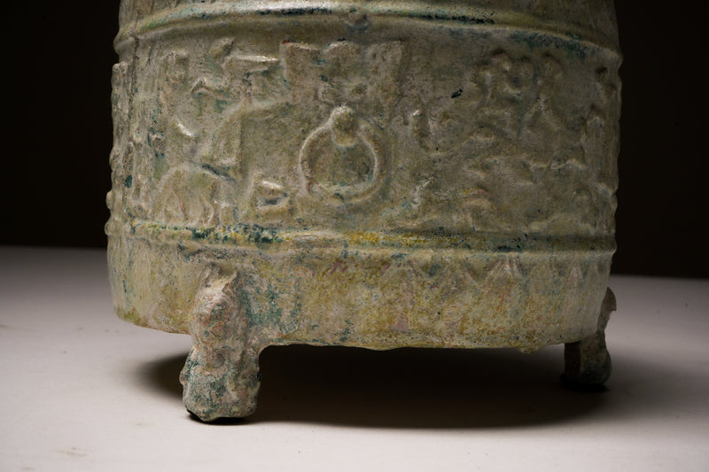 A Han (206BC-220AD) Green Glazed Hill Jar
