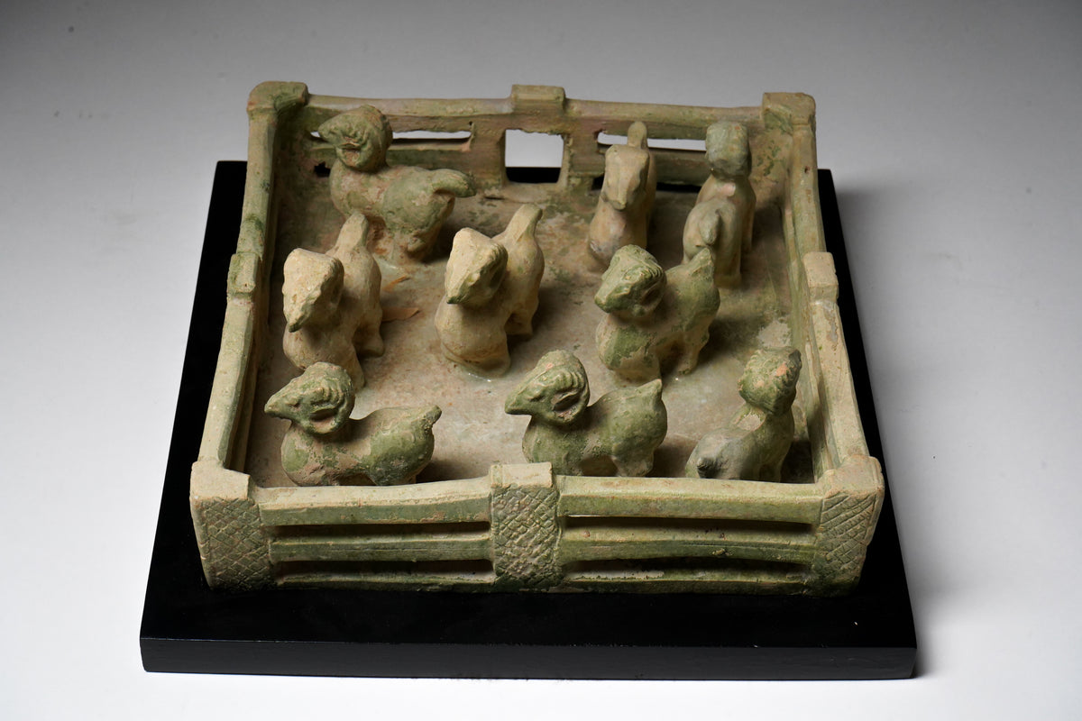 A Han Dynasty (206BC-220AD) Glazed Sheep's Pen