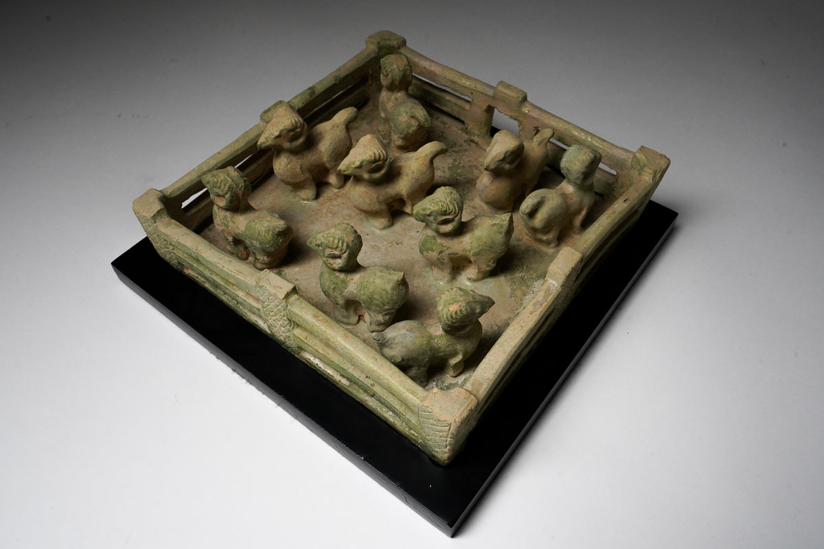 A Han Dynasty (206BC-220AD) Glazed Sheep's Pen