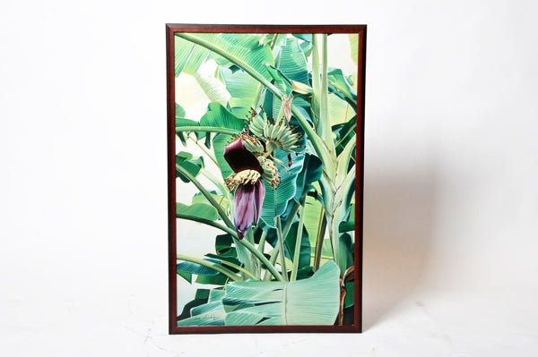 Oil Painting of a Banana Tree in Blossom