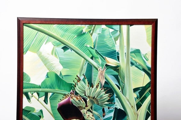Oil Painting of a Banana Tree in Blossom