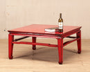 Chinese Red-Lacquered Coffee Table with Restoration