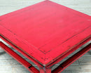 Chinese Red-Lacquered Coffee Table with Restoration