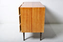 Walnut Side Chest With Solid Walnut Drawers in the Style of Gio Ponti