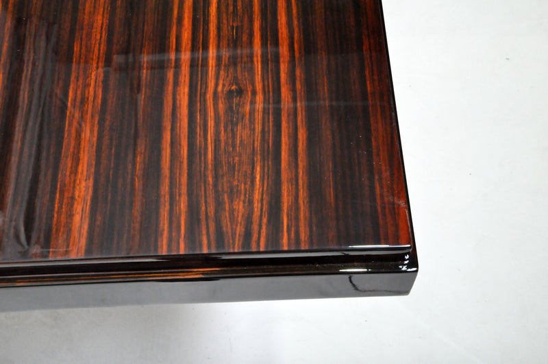 Dining Table With Palisander Veneer and Nickel Feet