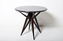 Round Side Table Bookmatched Walnut Veneer Top