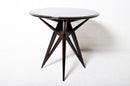 Round Side Table Bookmatched Walnut Veneer Top