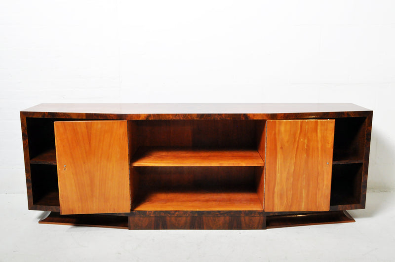 Low Console With Center Doors and Open Shelves