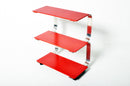 Socialist Era Shelf with Brushed Chrome legs and Laminate Surfaces