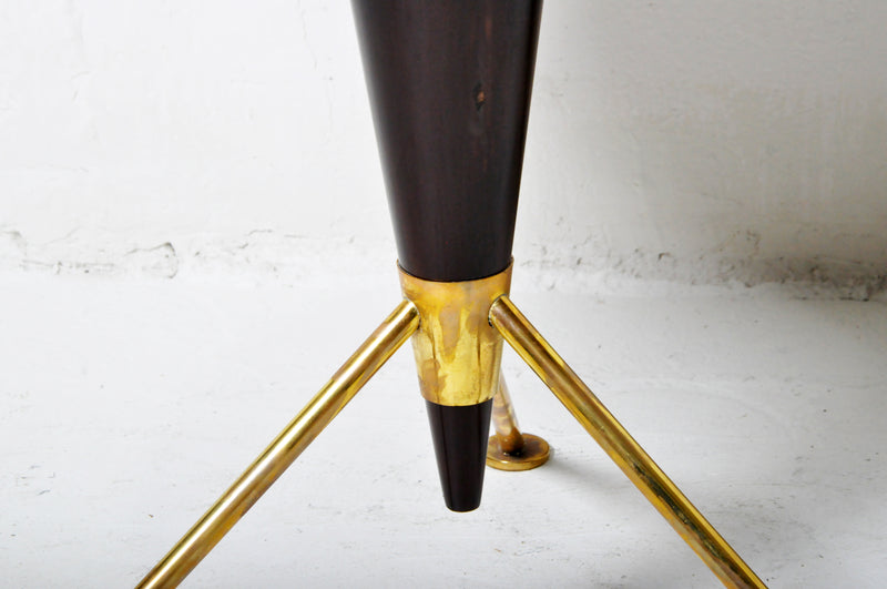 Round table with brass legs