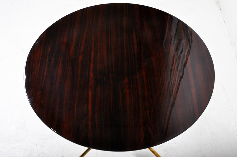 Round table with brass legs
