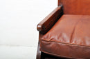 A Pair of Art Deco Club Chairs With New Leather Seats