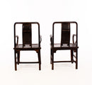 Pair of Chinese Arm Chairs with Round Arms