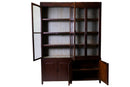 20th Century British Colonial Bookcase with Bottom Storage