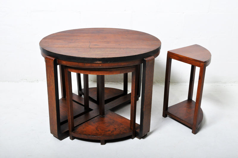 British Colonial Art Deco Tea table set of 5