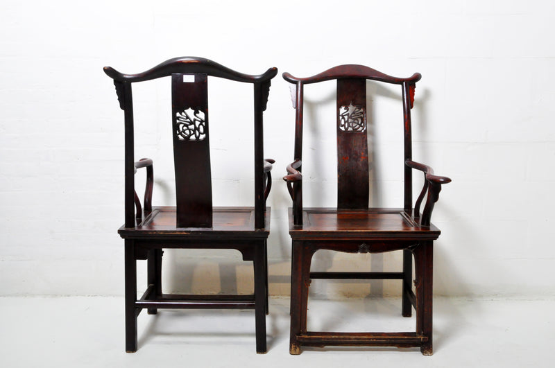 A Pair of Chinese Official armchair with tall back