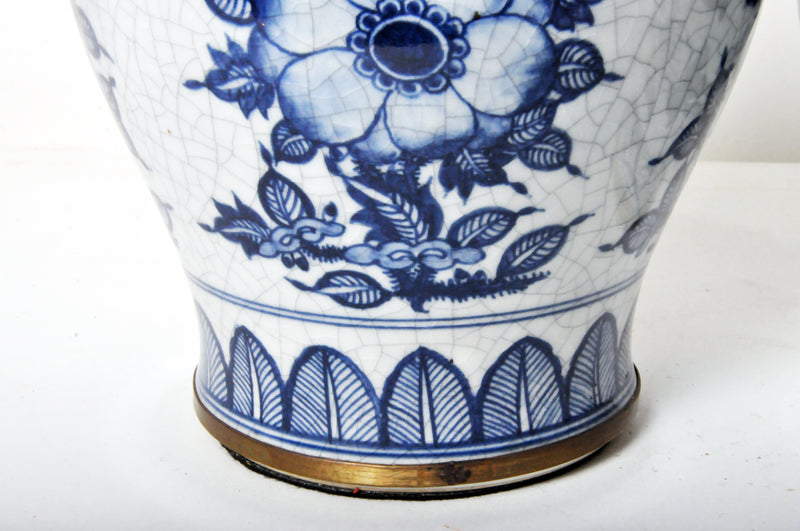 Blue and White Porcelain Ginger Jar