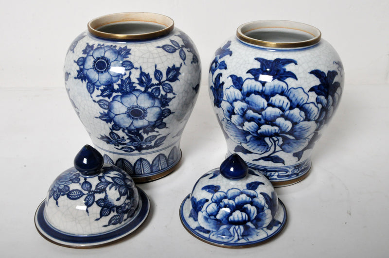 Blue and White Porcelain Ginger Jar