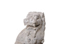A Pair of Carved Stone Fu dogs