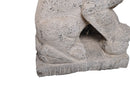 A Pair of Carved Stone Fu dogs