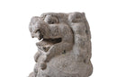 A Pair of Carved Stone Fu dogs