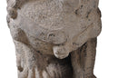A Pair of Carved Stone Fu dogs