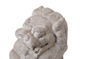 A Pair of Carved Stone Fu dogs