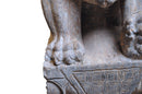 A Pair of Carved Stone Fu dogs