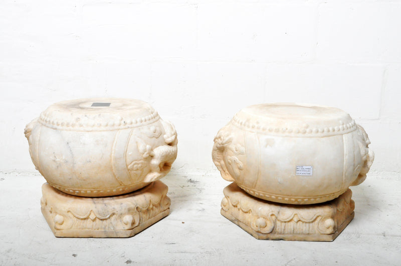 A Pair of Carved Stone Bases
