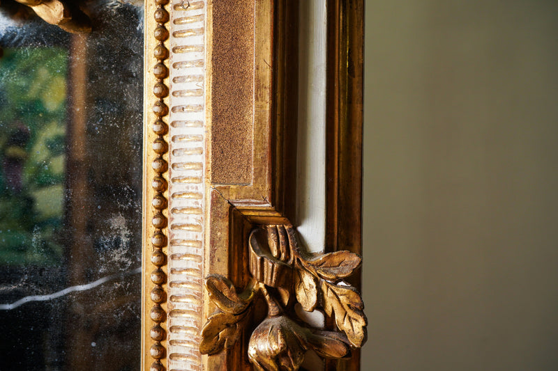 A French Trumeau Mirror With Gilt
