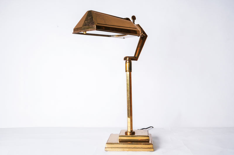 A Solid Brass Desk Lamp