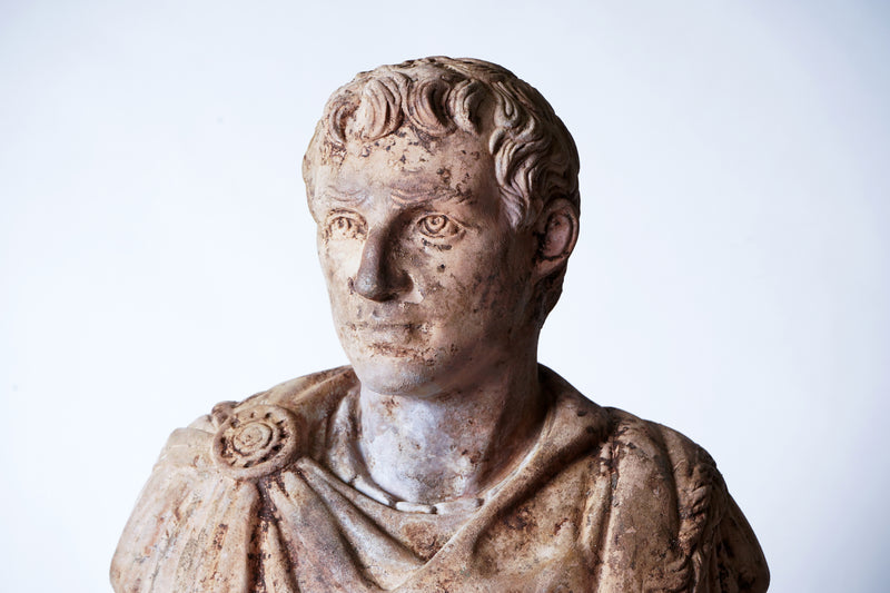 A Terra Cotta Bust of a Roman Emperor