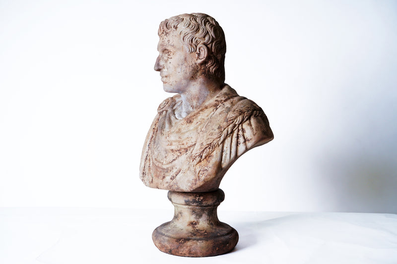 A Terra Cotta Bust of a Roman Emperor