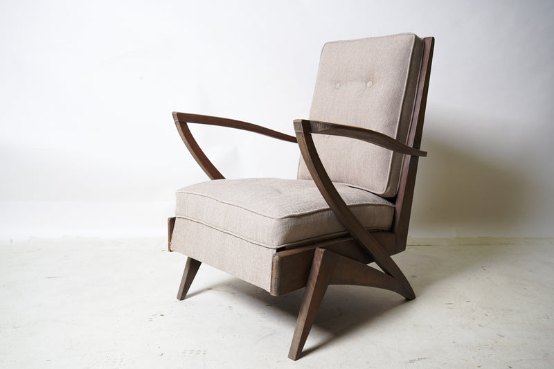 A Pair of Mid-Century Modern French Lounge Chairs